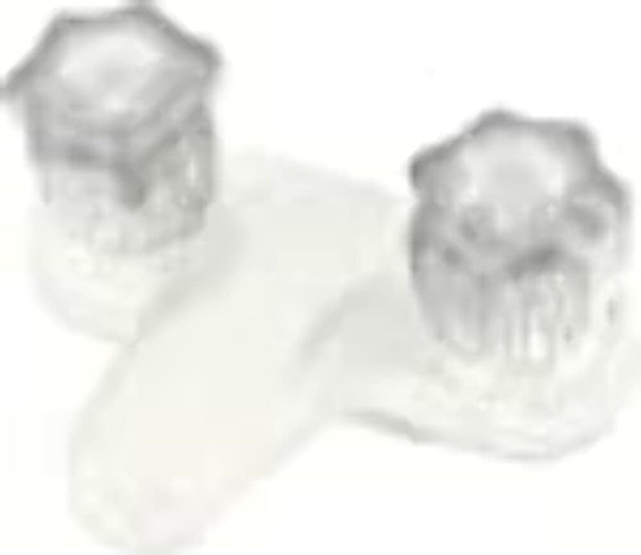 The Company Empire Brass U-YJW77W 4" Lavatory Faucet - White with Clear Handles (4)