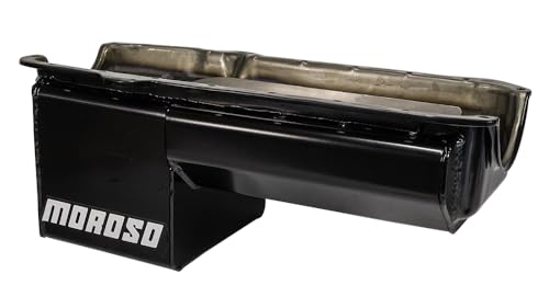 Moroso Steel Drag Race Oil Pan 21015, Fits Small Block Chevy Pre-80 Block Inc. Dart Little M, 8" Depth