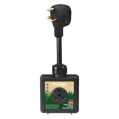 30A Straight Male ParkPower - 30A Straight Female Surge Protection Dogbone Power Adapter With Handle Grip