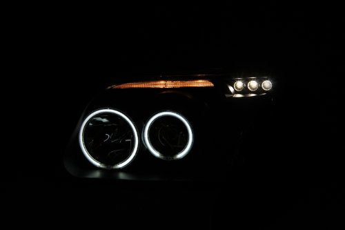 Ford Explorer Anzo USA 111132 Projector 1 Pc Black Clear Amber Headlight Assembly - (Sold in Pairs)