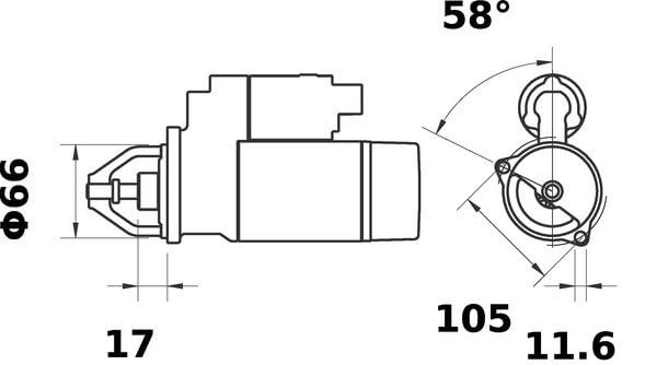Starter Mahle - MS414