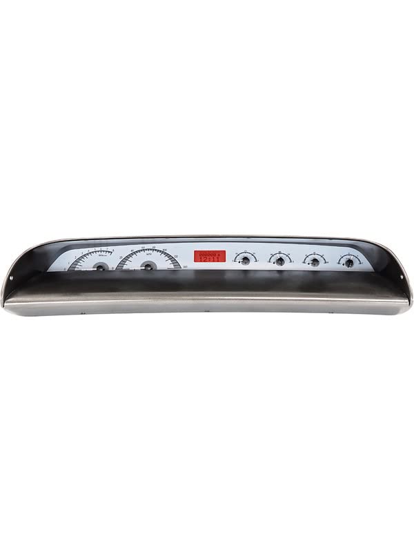 Dakota Digital VHX-63C-IMP-S-R Analog Dash Gauge System Compatible with 1963-64 Chevy Impala Silver Alloy Red Backlighting