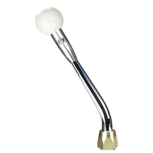 Fm Shifter Lokar Performance Products Ford Aod Chrome 8" Single Bend Lever Muscle Car White Knob