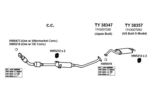 Rear Ansa Muffler TY38357 Exhaust