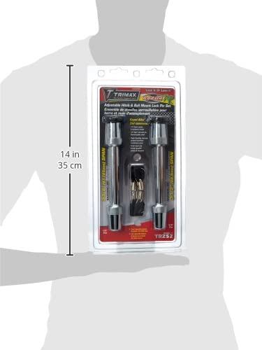 Trimax TRZ52 Keyed-Alike Razor RP Lock Set, 1/2” Pin X 3-5/8” Span, 5/8” Pin X 3-1/2” Span