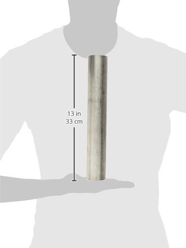 Power Vibrant 2351 Pipe, Schedule 10, Straight, 1.50 in. Nominal Pipe Size, 12.00 in. Overall Length, 304 Stainless Steel, Natural, Each 1-1/2",Silver