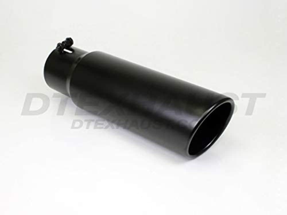 Bq9-506018Rbk Different Trends Black Powder Coated 6In Rolled Slant 18In Bolt On Blk Exhaust Tip 5.00In Id/6