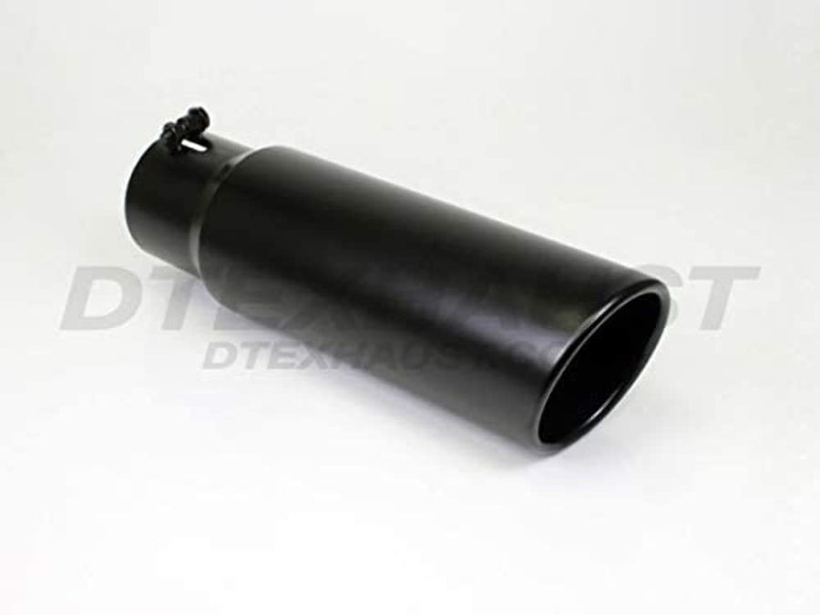 Bq9-506018Rbk Different Trends Black Powder Coated 6In Rolled Slant 18In Bolt On Blk Exhaust Tip 5.00In Id/6