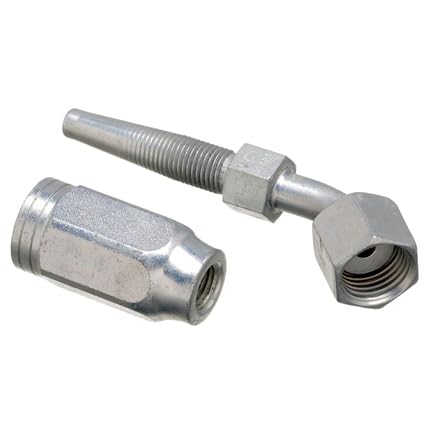 Gates Field Attachable Type T 8C2AT-8RFFORX45S for G2 Hose, 2 Wire, Female Flat-Face O-Ring Swivel, 45 Bent Tube, 1/2" ID