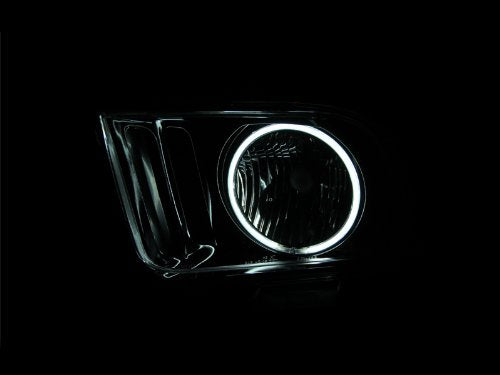 Ford Mustang Anzo USA 121033 Black With Halo Ccfl Headlight Assembly - (Sold in Pairs)