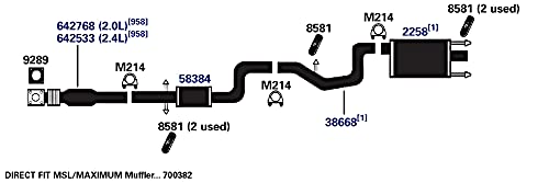 Exhaust Muffler AP Exhaust Products 700382