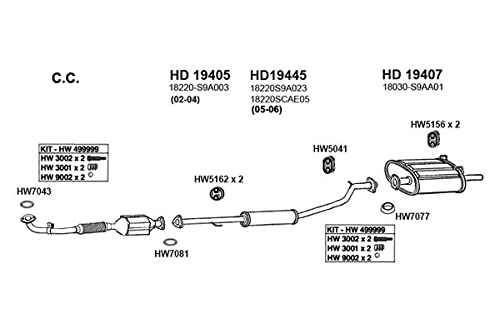 HW7043 Ansa - Exhaust Pipe Flange Gasket