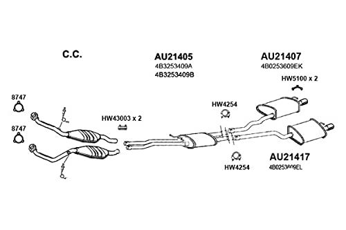 AU21407 Ansa - Passenger Side Exhaust Muffler