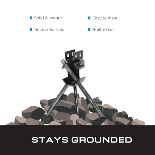 Cross Drive Tie Down Rock Anchor – Heavy-Duty 30” Anchor with Swivel Head for Secure Rock Installation 1 in Box