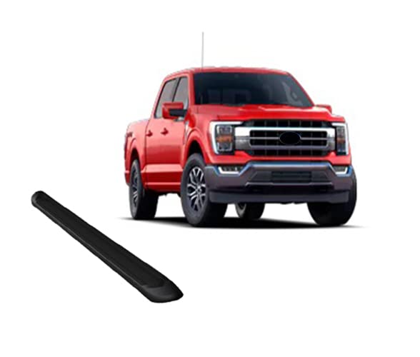 Transporter Running Boards Black Black Horse Compatible with 2015-2024 Ford F-150|2017-2024 Ford F-250 SD/F-350 SD/F-450 SD/F-550 SD Crew Cab-TR-F291