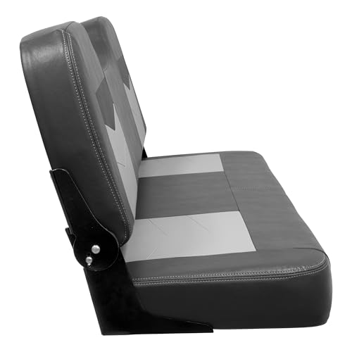 Pro Angler Wise 3348-860 Bass Boat Tour Series 48" Fold Down Bench Seat, Charcoal/Black/Marble