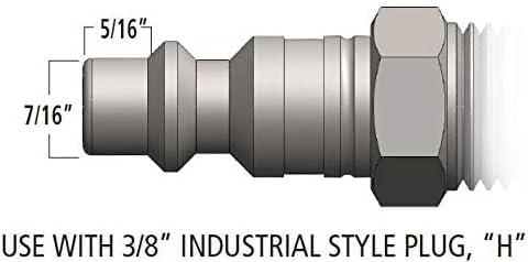 K9231 Rapidair Push Button Safety Air Quick Coupler, 3/8 Male NPT, Black