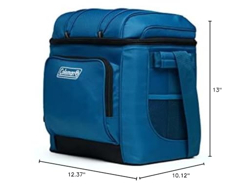Coleman Insulated Chiller Soft Cooler, Leakproof 9/16/30 Can Cooler with 12+ Hour Ice Retention, Made with Recycled Materials, Great for Lunch, Camping, Beach, Pool, Sports, & More