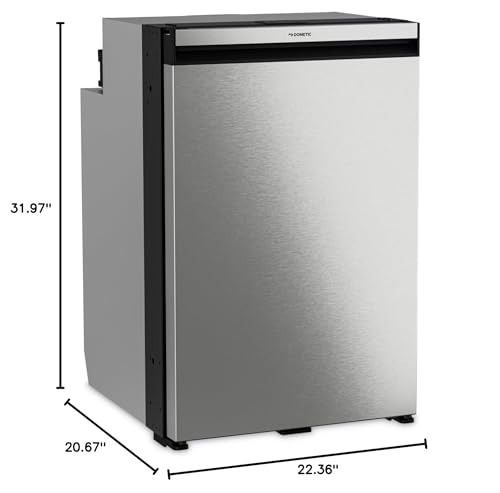 Dometic Marine Refrigerator NRX130-S – 130L (4.6 cu ft) – Fridge + Freezer, AC/DC, Stainless Steel, LED Lighting, Vent Mode
