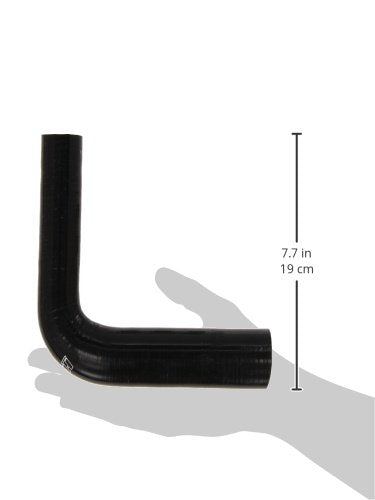 HPS 90 degree HTSER90-075-125-BLK Silicone High Temperature 4-ply Reinforced Elbow Reducer Coupler Hose, 100 PSI Maximum Pressure, 4" Leg Length on each side, 3/4" > 1-1/4" ID, Black