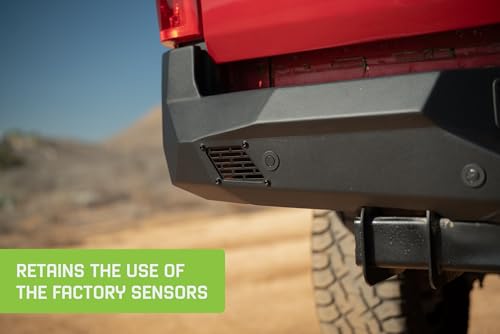 Offroad DV8 Spec Series Rear Bumper for 2017-2025 Ford Super Duty | Full-Width Design | Pair of Pod Light Mounts | Retains Factory Parking Sensors | Compatible with Factory Hitch | Steel Construction