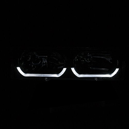 Crystal Headlight Set Anzo USA w/ Low Brow Halo-Chrome