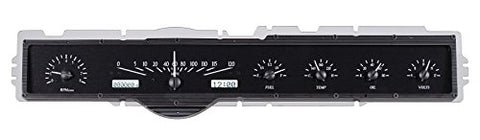 Dakota Digital VHX-65F-GAL-K-W Analog Gauge System Black Alloy Compatible with Ford 1965-1966 Galaxie White Backlighting