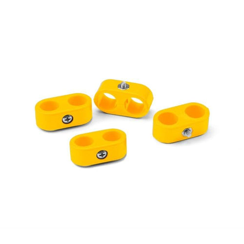 Double T-CLAMP Place, 1/2"-1/2", 4 Pieces, Yellow