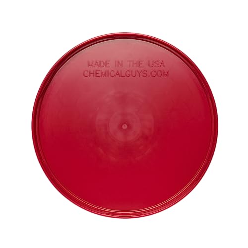 Chemical Guys Car Wash Bucket Lid IAI518, Red (Can Be Used as Seat, Storage, Etc) - Fits Chemical Guys Bucket & Other Standard Buckets; Bucket Not Included