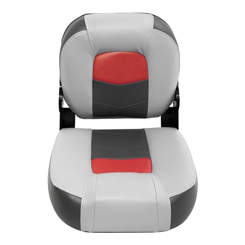 Pro-Angler Series Wise 3305-1881 14" Center Seat Marble Grey/Regal Red/Charcoal
