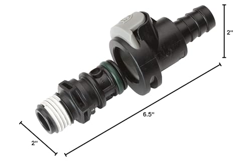 Attwood Universal Male and Female 8838US6 Sprayless Connector with Thread Sealant