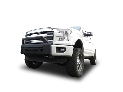 Armour III Black Horse Light Duty Front Bumper Textured Black Compatible with 2015-2017 Ford F-150-AR3LD40NL