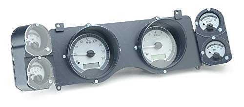 70 - 81 Chevy Camaro Dakota Digital VHX System Analog Dash Gauges Silver Alloy White VHX-70C-CAM-S-W