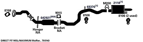 700143 AP Exhaust Products Muffler Exhaust