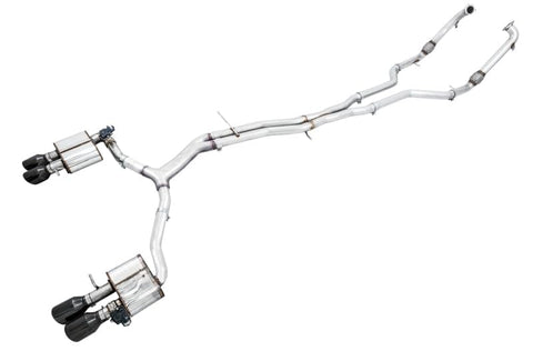AWE Tuning SwitchPath Audi B9 S5 Sportback Exhaust - Non-Resonated (Black 102mm Tips) - 3025-43046