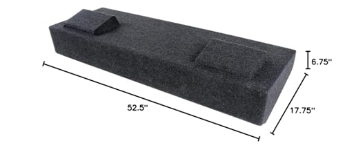 Bbox 10" Dual Sealed Carpeted Subwoofer Enclosure - Fits 2007 - 2013 Chevrolet / GMC Silverado / Sierra Crew Cab - Subwoofer Box Improves Audio Quality, Sound & Bass - Charcoal