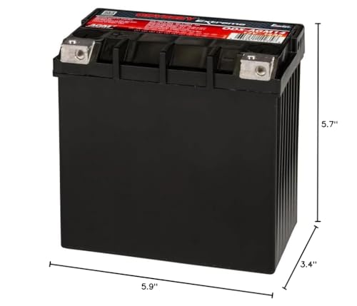 Odyssey Battery, AGM, Extreme Series, Powersport, 12V, 320 Cranking amps, Top/Side Post Terminals, 5.9 in L x 5.7 in H x 3.4 in W, Each