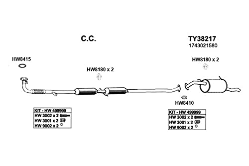 Exhaust ANSA Muffler TY38217