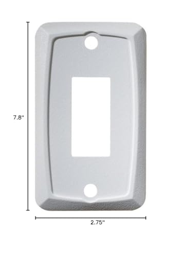 Rocker Switch Mounting Plate, RV Designer S381, DC Electrical White