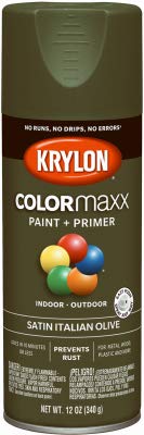 Krylon Satin ColorMaxx Paint and Primer ITALIAN Olive 12oz 6pk