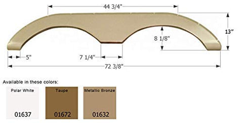 Fender Skirt ICON, Tandem, Keystone, FS774, Polar White