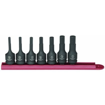 3/8" Drive 7 Piece 6 Point SAE Hex Impact Socket Set