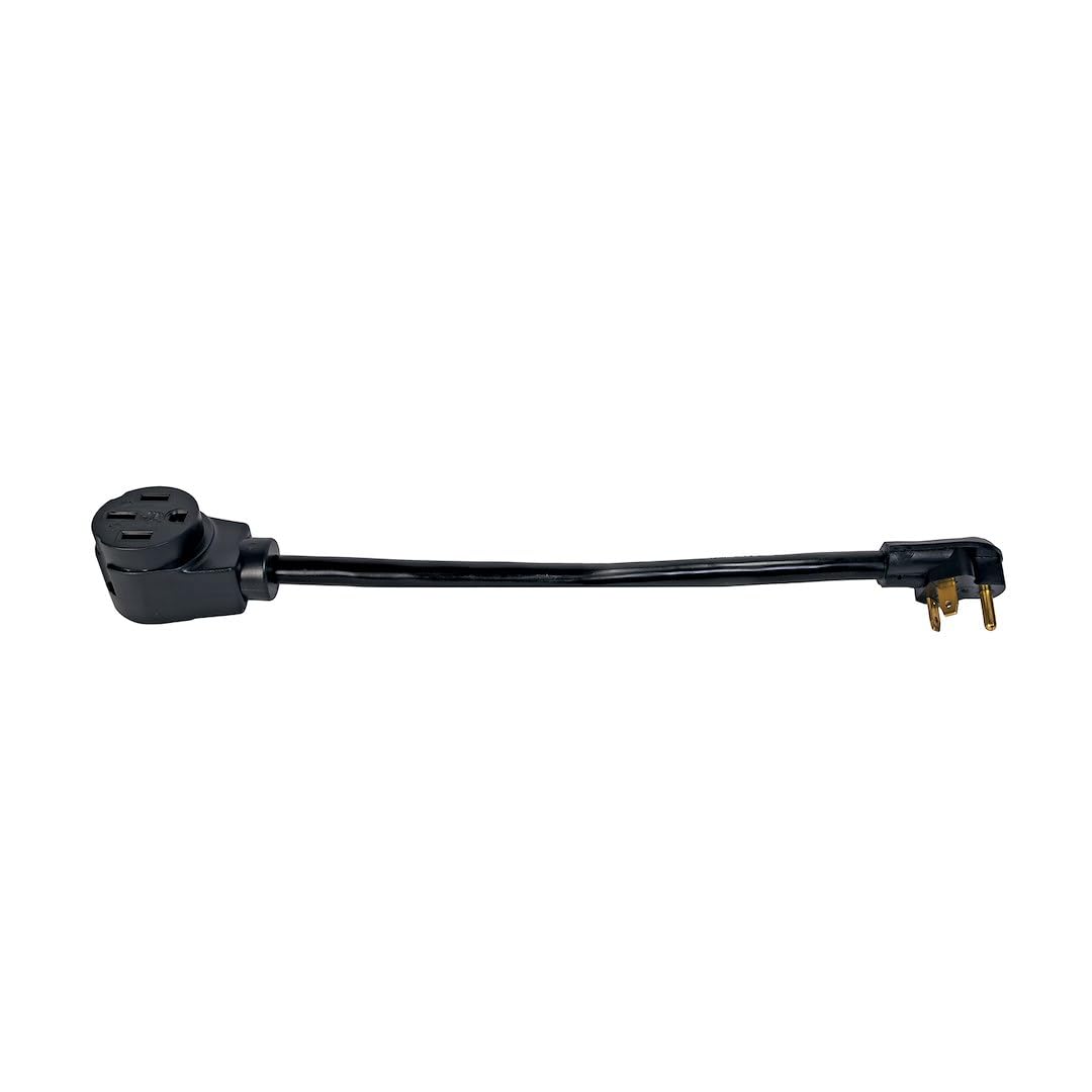 RV Power Cord Adapter Arcon 14242C 50 Amp Female to 30 Amp Male 18 Inch Pigtail TT-30P to 14-50R Black PVC cCSAus Certified