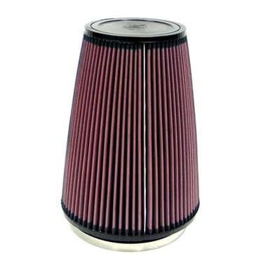 High-Flow K&N Original Lifetime Universal Clamp-On Air Filter: High Performance, Premium, Washable: Flange Diameter: 6 In, Filter Height: 10 In, Flange Length: 1 In, Shape: Round Tapered, RU-3280