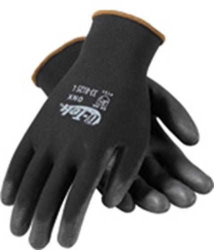 Seamless Knit Nylon Blend G-Tek 33-B125/M Glove with Polyurethane Coated Flat Grip on Palm & Fingers - Touchscreen