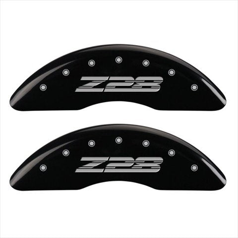 MGP Caliper Covers Black Generation 5 & Camaro 14011SZ85BK - Engraved Front & Rear44; Set of 4