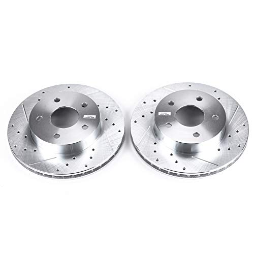 Power Stop AR8742XPR Evolution Front Drilled & Slotted Rotor Pair For Jeep Grand Cherokee 1999-2004 [Model Specific]