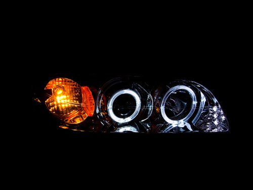 Chrome Clear AnzoUSA Projector Halo Headlight for Chevrolet Impala - (Sold in Pairs)