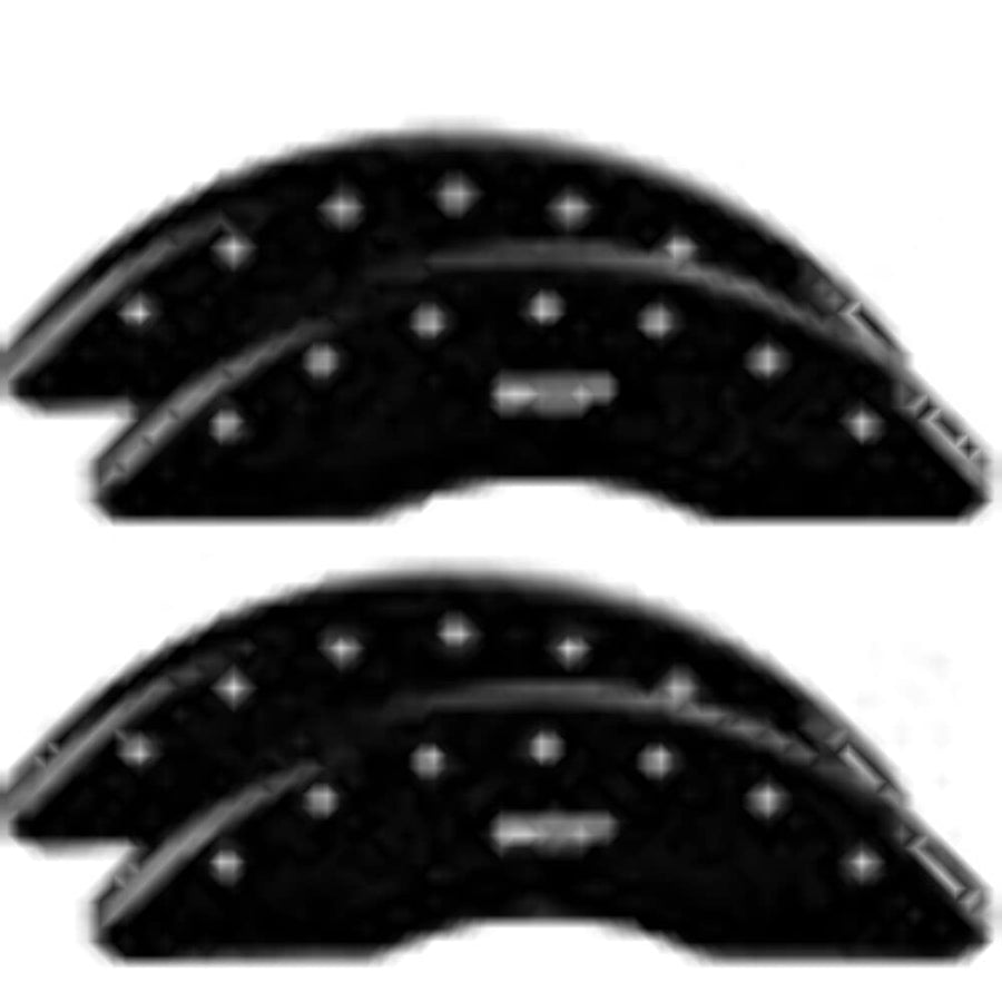 MGP Calipers MGP Caliper Covers 51011SMGPBK, Black/Silver