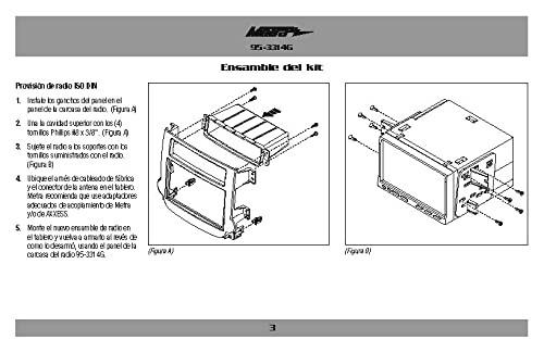 Metra Double DIN Dash Kit 95-3314G for Select 2013 and Chevy Malibu Vehicles (Black)